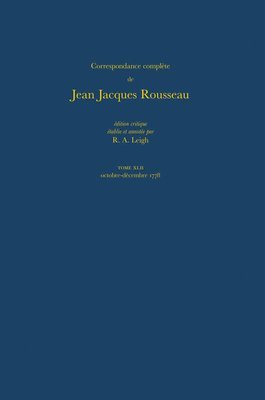 bokomslag Correspondance complte de Rousseau (Complete Correspondence of Rousseau) 42