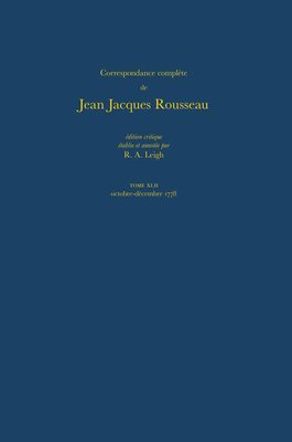 bokomslag Correspondance complte de Rousseau: T.42