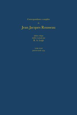 bokomslag Correspondance complte de Rousseau (Complete Correspondence of Rousseau) 43