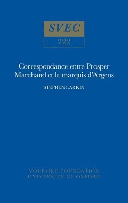 bokomslag Correspondance entre Prosper Marchand et le marquis d'Argens