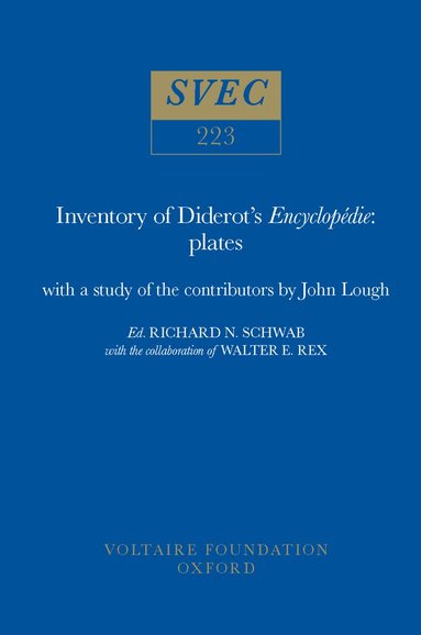 Richard N. Schwab, Walter E. Rex, John Lough - Inventory Of Diderot's Encyclopédie: Plates, Inbunden