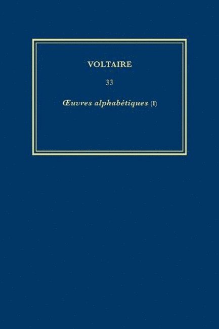 Voltaire, Jeroom Vercruysse - Complete Works of Voltaire 33, Inbunden