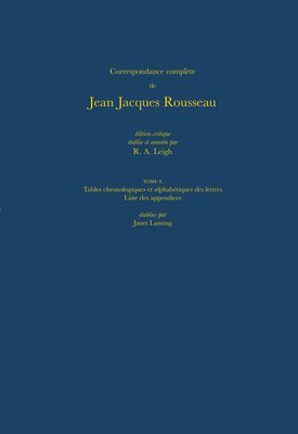 Correspondance complte de Rousseau (Complete Correspondence of Rousseau) 50 1
