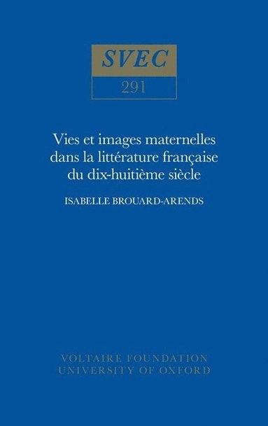 bokomslag Vie et images maternelles dans la litterature francaise du XVIIIe siecle