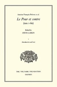 bokomslag Antoine Franois Prvost et al., Le Pour et contre (nos 1-60)
