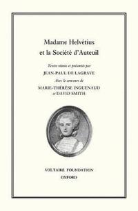 bokomslag Madame Helvtius et la Socit d'Auteuil