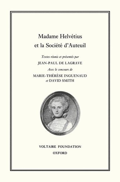 bokomslag Madame Helvétius et la Société d'Auteuil