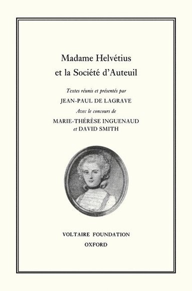 bokomslag Madame Helvetius et la Societe d'Auteuil