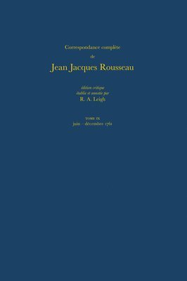 bokomslag Correspondance complte de Rousseau 9