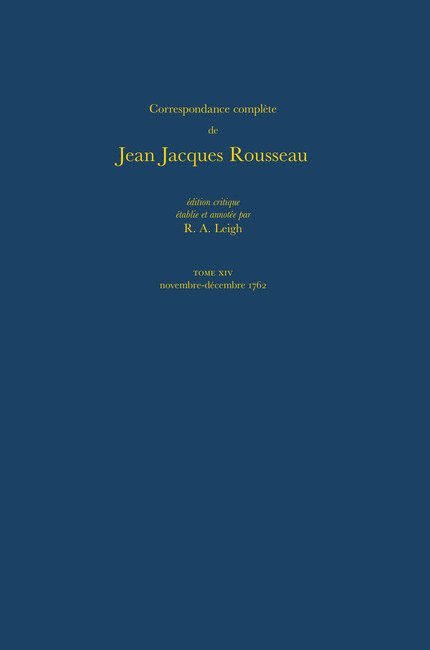 Correspondance complète de Rousseau (Complete Correspondence of Rousseau) 14