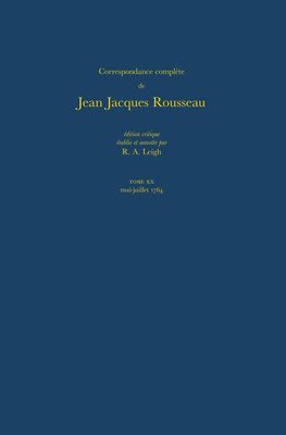 bokomslag Correspondance complte de Rousseau 20