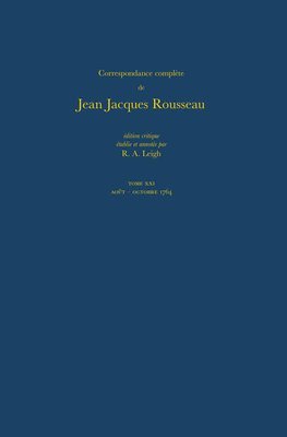 bokomslag Correspondance complte de Rousseau 21