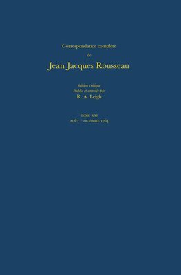 Correspondance complète de Rousseau (Complete Correspondence of Rousseau) 21