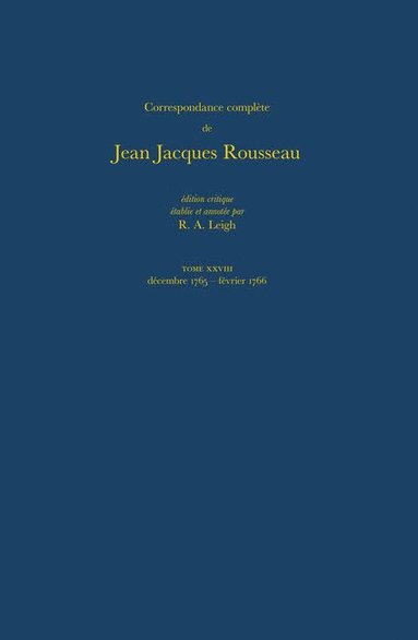 bokomslag Correspondance complète de Rousseau (Complete Correspondence of Rousseau) 28