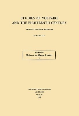 bokomslag Ren Louis de Voyer de Paulmy, Marquis d'Argenson, Notices Sur Les Oeuvres De Thtre