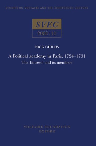 bokomslag Political Academy in Paris, 1724 - 1731