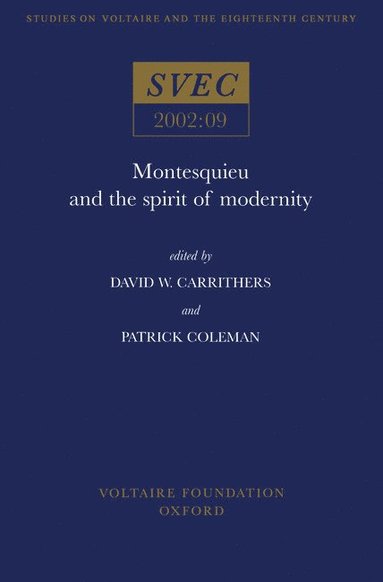 bokomslag Montesquieu and the Spirit of Modernity