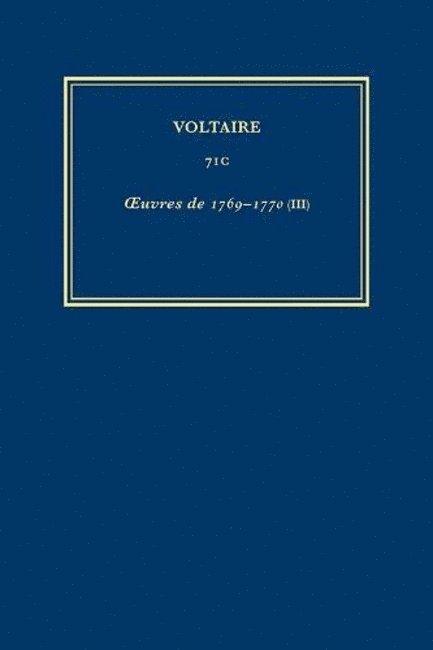 uvres compltes de Voltaire (Complete Works of Voltaire) 71C 1