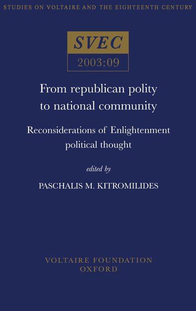 Paschalis M. Kitromilides - From Republican Polity to National Community, Häftad