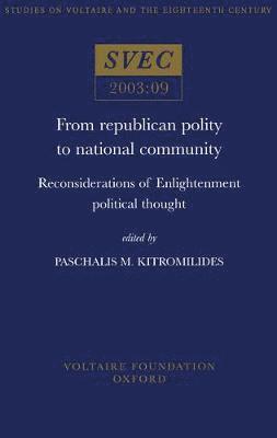 bokomslag From Republican Polity to National Community