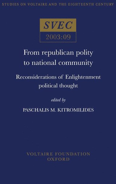 bokomslag From Republican Polity to National Community