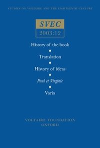bokomslag History of the book; Translation; History of ideas; Paul et Virginie; Varia