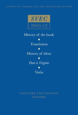 bokomslag History of the book; Translation; History of ideas; Paul et Virginie; Varia