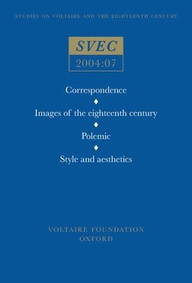 bokomslag Correspondence; Images of the eighteenth century; Polemic, Style and aesthetics