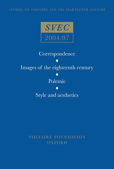 bokomslag Correspondence; Images of the eighteenth century; Polemic, Style and aesthetics