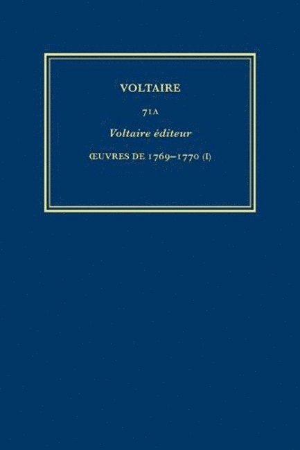 Œuvres complètes de Voltaire (Complete Works of Voltaire) 71A