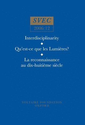 bokomslag Qu'est-ce que les Lumires?; La reconnaissance au dix-huitime sicle; History of art; History of ideas