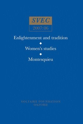 Enlightenment and tradition; Women's studies; Montesquieu 1