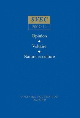 bokomslag Opinion; Voltaire; Nature et culture
