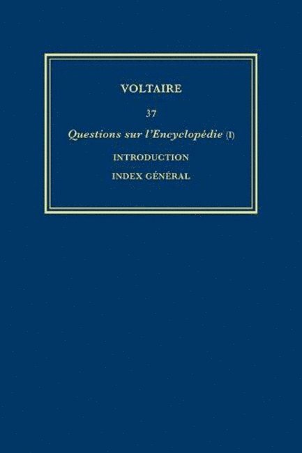 Œuvres complètes de Voltaire (Complete Works of Voltaire) 37