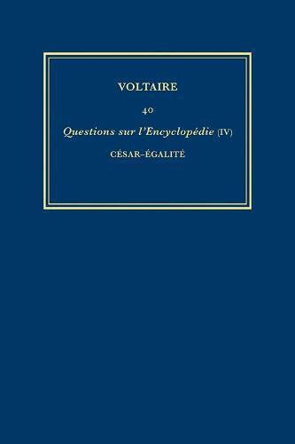 Voltaire, Nicholas Cronk, Christiane Mervaud - Œuvres complètes de Voltaire (Complete Works of Voltaire) 40, Inbunden