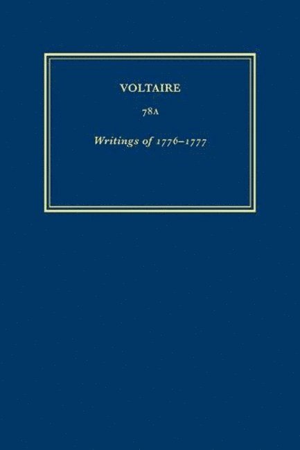 uvres compltes de Voltaire (Complete Works of Voltaire) 78A 1