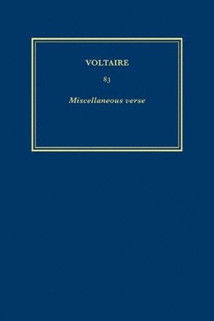 Œuvres complètes de Voltaire (Complete Works of Voltaire) 83
