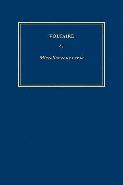 uvres compltes de Voltaire (Complete Works of Voltaire) 83 1