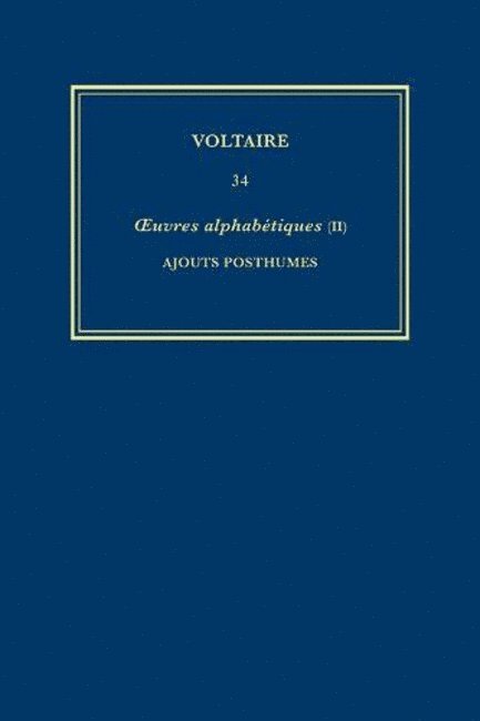 Œuvres complètes de Voltaire (Complete Works of Voltaire) 34