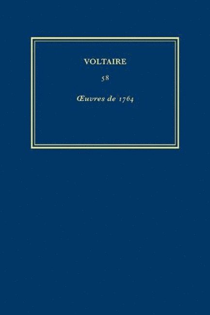 uvres compltes de Voltaire (Complete Works of Voltaire) 58 1