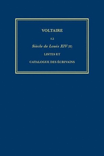 uvres compltes de Voltaire (Complete Works of Voltaire) 12 1