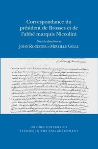 bokomslag Correspondance du Prsident de Brosses et de l'Abbe Marquis Niccolini