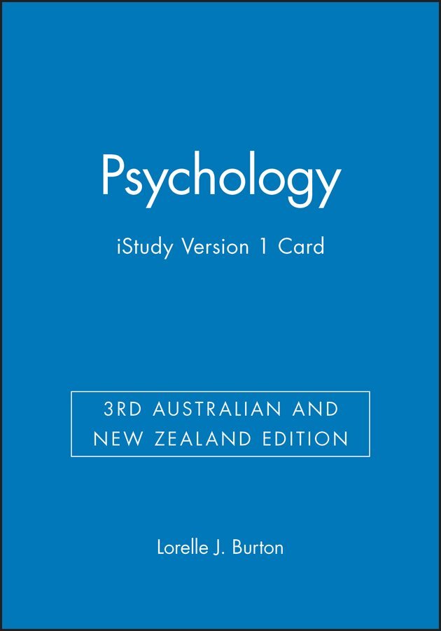 Psychology 3rd Australian and New Zealand Edition iStudy Version 1 Card