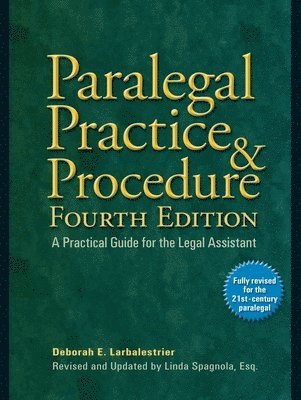 bokomslag Paralegal Practice & Procedure Fourth Edition