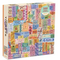 Pussel 500 bitar Vintage Travel Tickets
