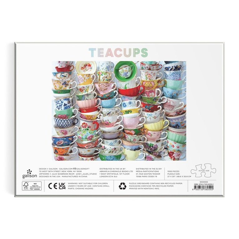 Pussel 1000 bitar Teacups, Övrigt