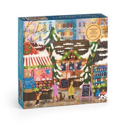 Joy Laforme Merry Market 1000 Piece Foil Puzzle in a Square Box 1