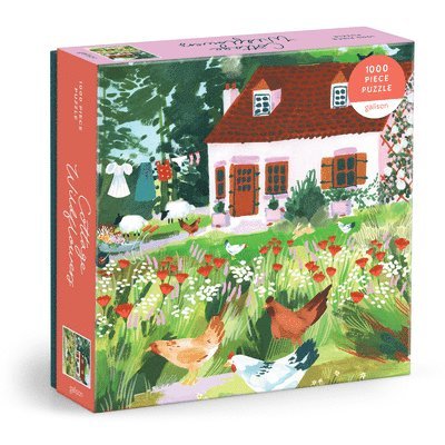 Cottage Wildflowers 1000 Piece Puzzle in a Square Box 1