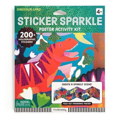 Mudpuppy - Dinosaur Land Sticker Sparkle Poster Activity Kit, Häftad. Tillgänglighet: Lägg i varukorg