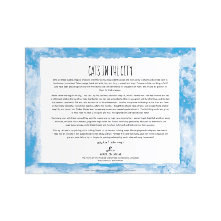 Pussel 1000 bitar Cats in the City, Övrigt